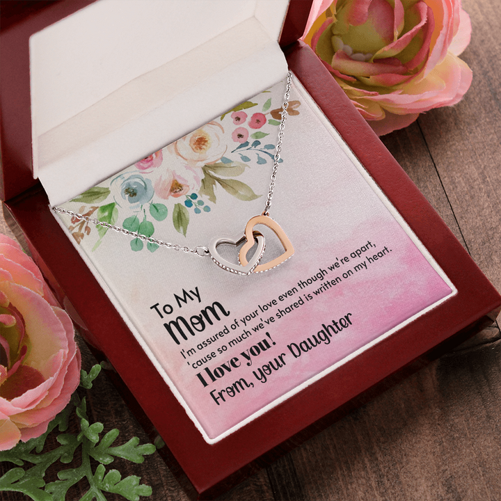 To My Mom | From Your Daughter - Interlocking Hearts Necklace