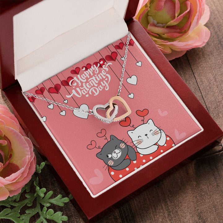 Happy Valentine's Day | I'm So Grateful to Have You in My Life - Interlocking Hearts Necklace