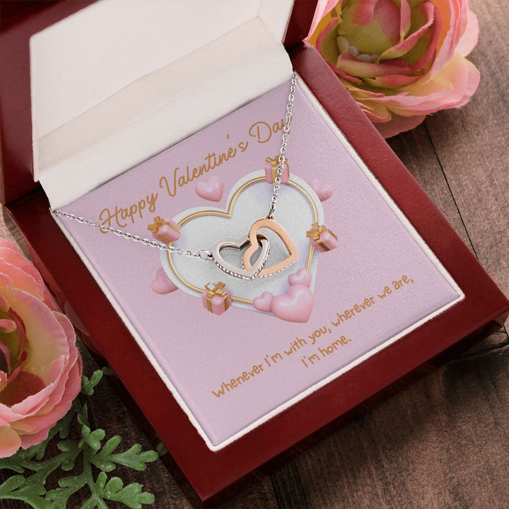 Valentine's Day | Happy Valentine's Day - Interlocking Hearts Necklace