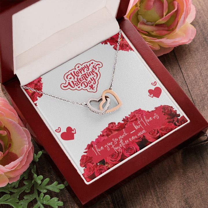 Happy Valentine's Day | I Love Us - Interlocking Hearts Necklace