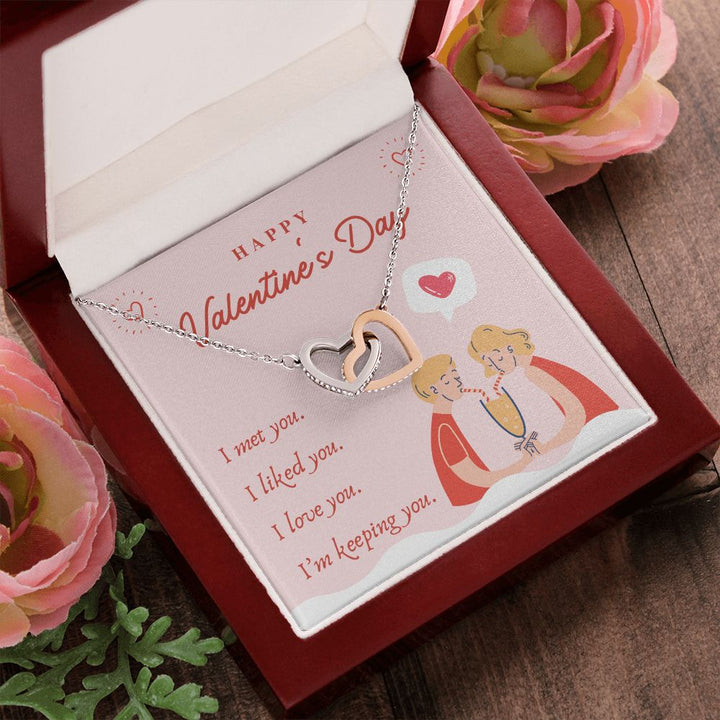 Happy Valentine's Day | My Forever Love - Interlocking Hearts Necklace