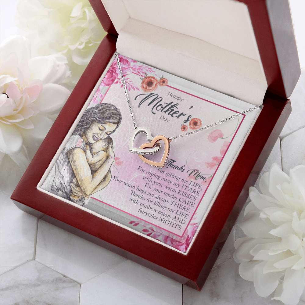 Happy Mother's Day | Thanks Mom - Interlocking Hearts Necklace