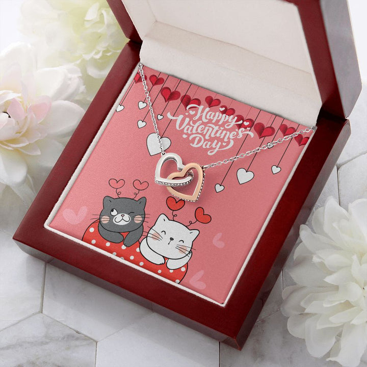 Happy Valentine's Day | I'm So Grateful to Have You in My Life - Interlocking Hearts Necklace