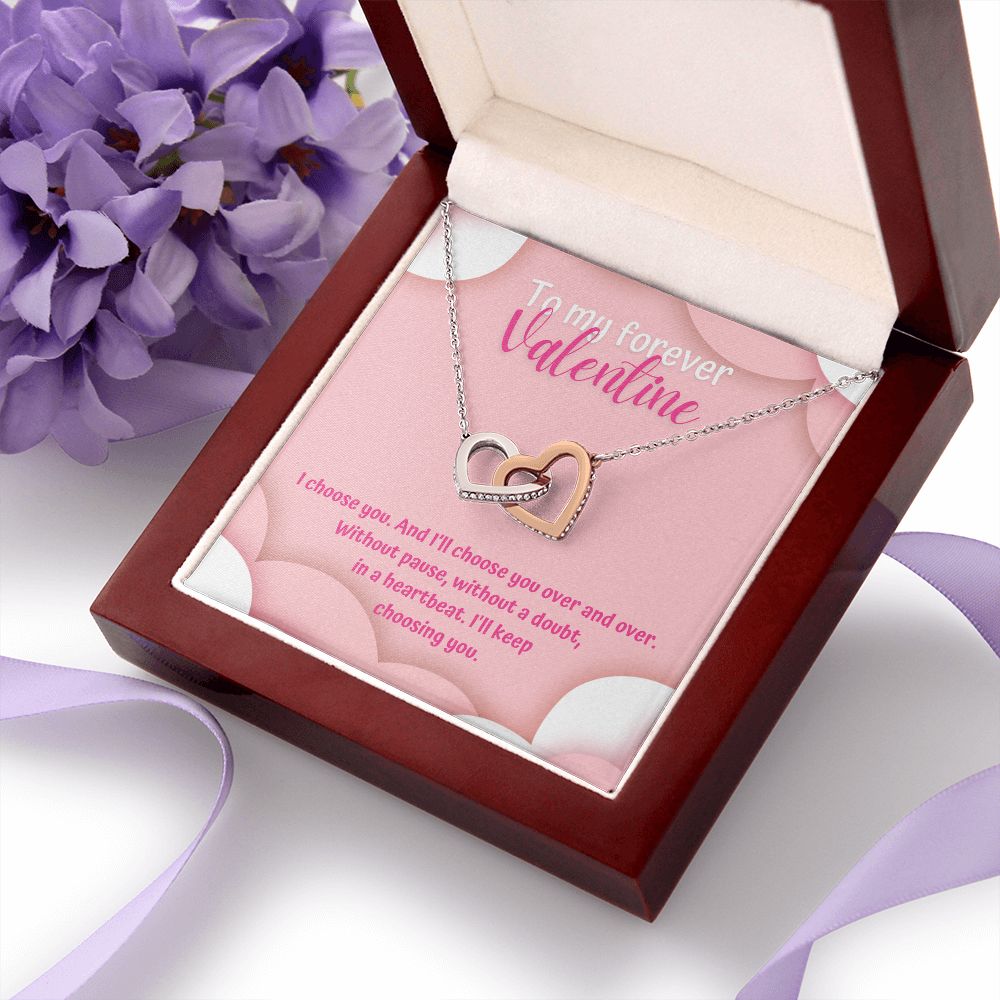 Valentine's Day | To My Forever Valentine - Interlocking Hearts Necklace