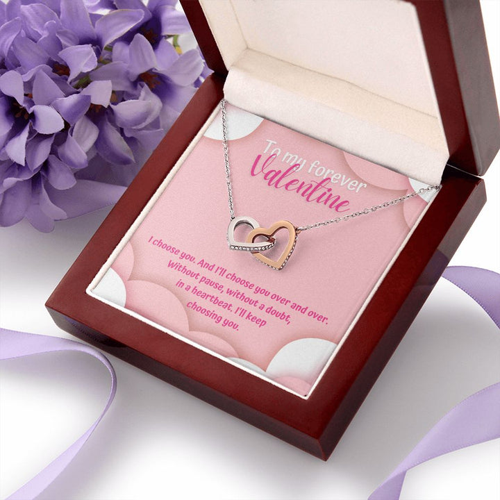 Valentine's Day | To My Forever Valentine - Interlocking Hearts Necklace