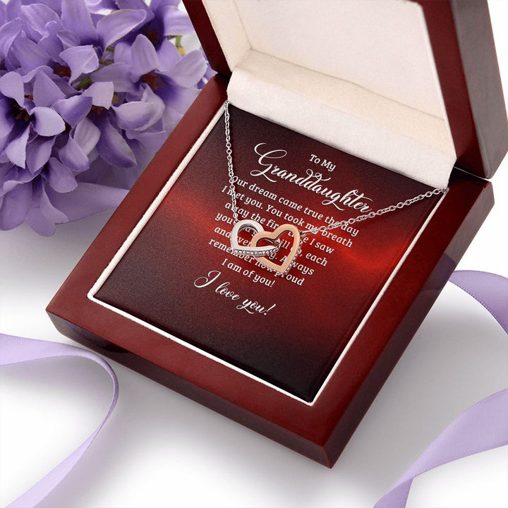 To My Granddaughter | A Tale of Everlasting Love - Interlocking Hearts Necklace