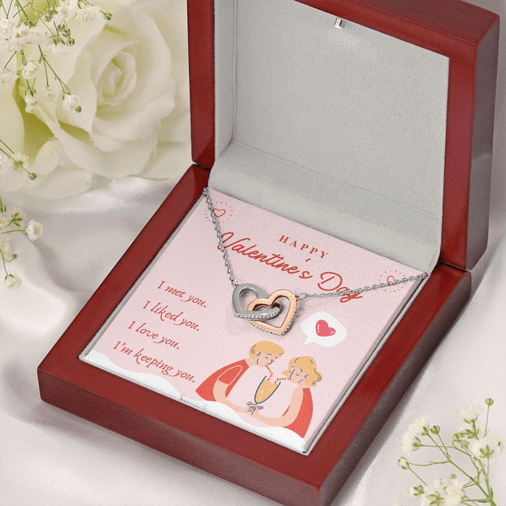 Happy Valentine's Day | My Forever Love - Interlocking Hearts Necklace