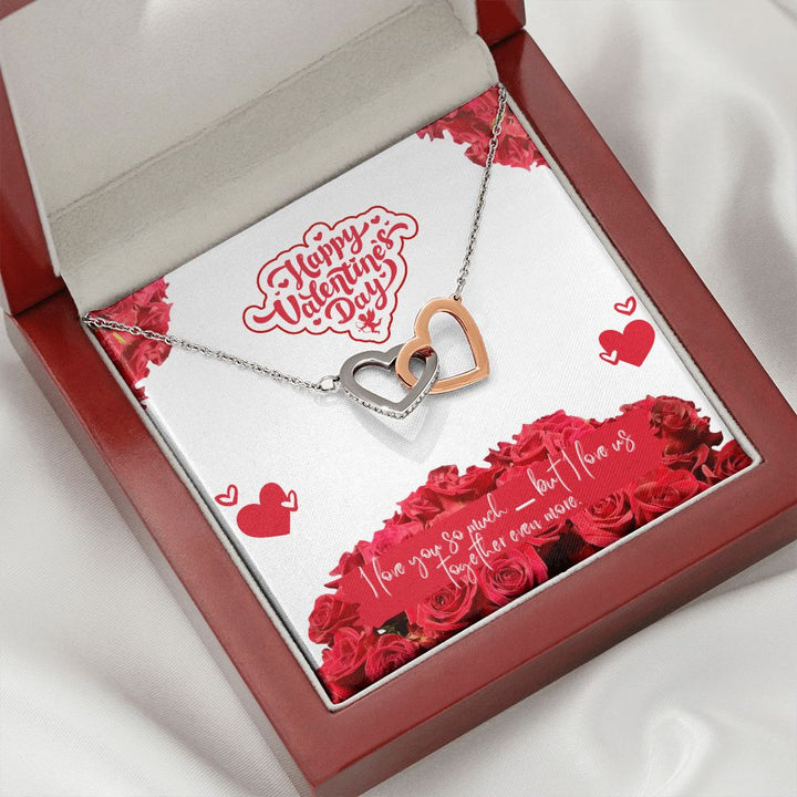 Happy Valentine's Day | I Love Us - Interlocking Hearts Necklace