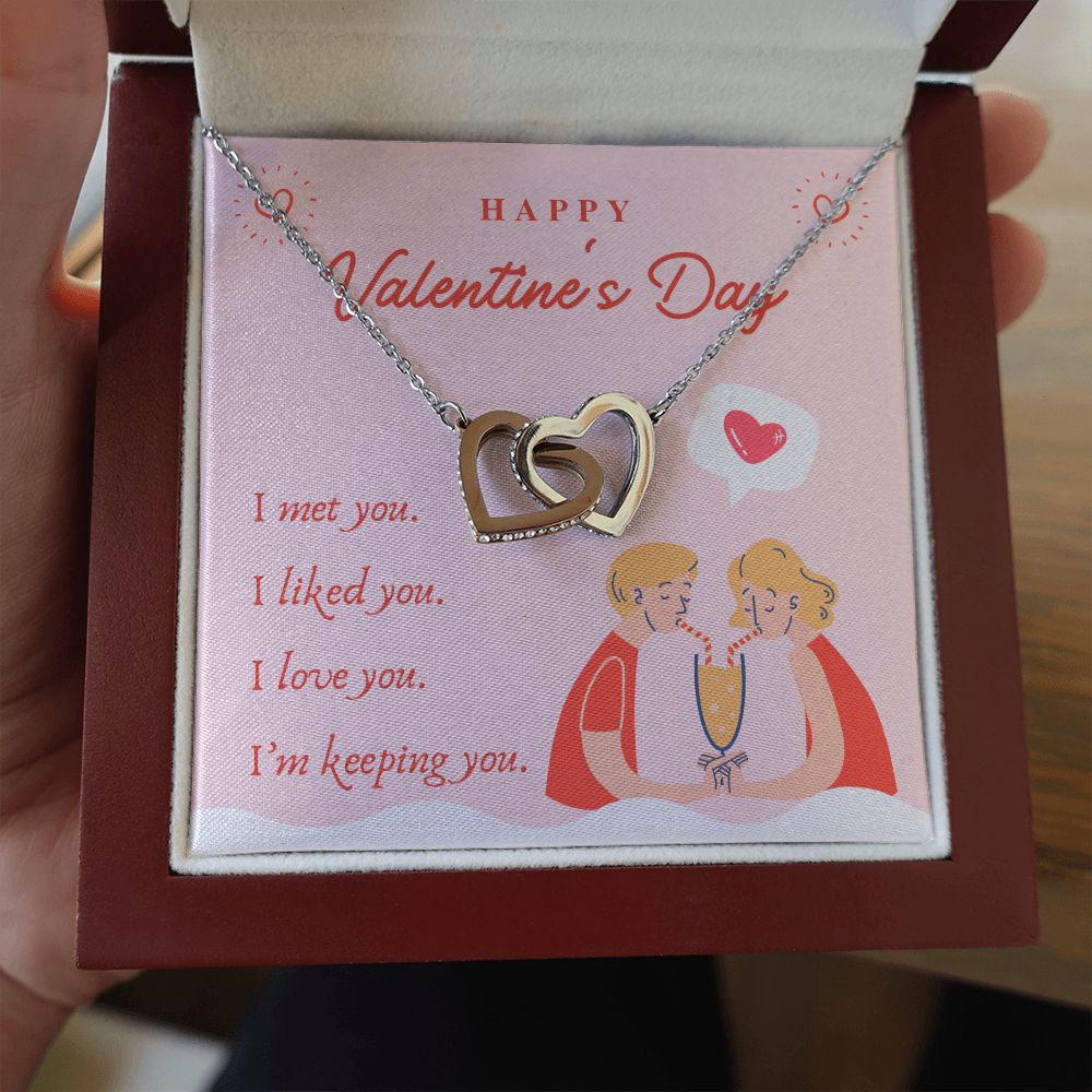 Happy Valentine's Day | My Forever Love - Interlocking Hearts Necklace