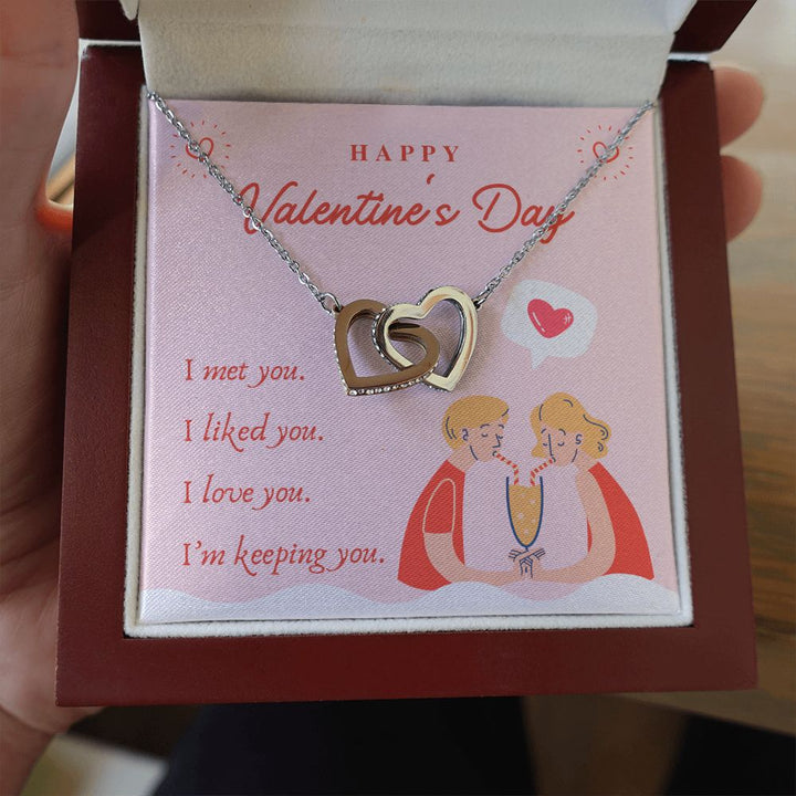 Happy Valentine's Day | My Forever Love - Interlocking Hearts Necklace