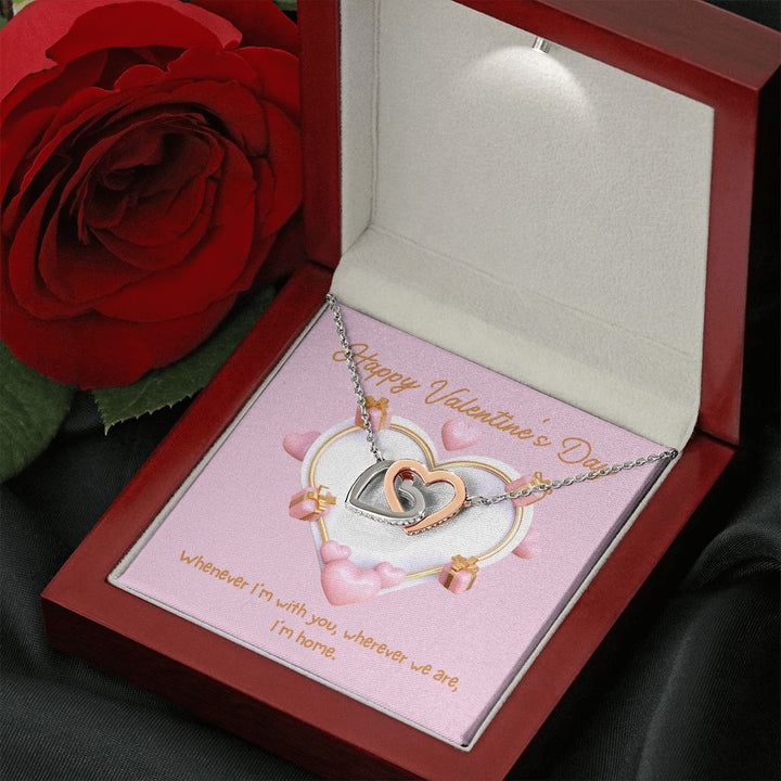 Valentine's Day | Happy Valentine's Day - Interlocking Hearts Necklace