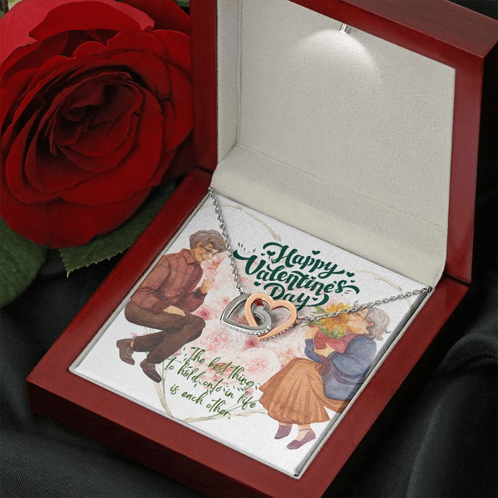 Valentine's Day | The Best Thing To Hold onto in Life is each other -  Interlocking Hearts Necklace