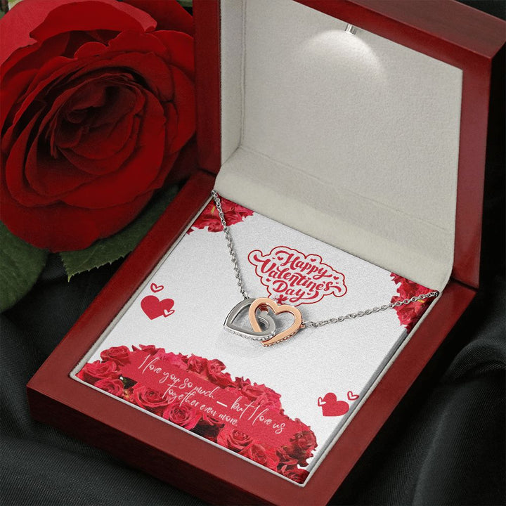 Happy Valentine's Day | I Love Us - Interlocking Hearts Necklace