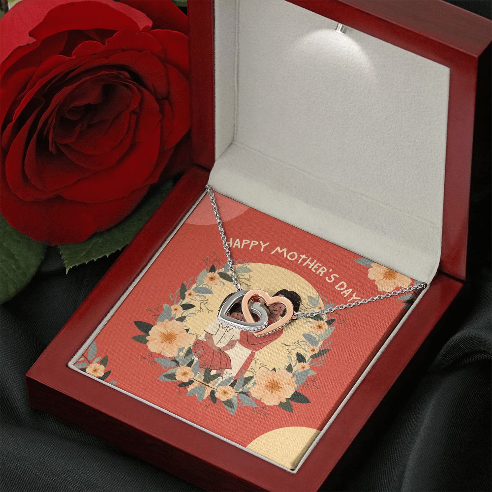 Happy Mother's Day | Supportive Mom Ever - Interlocking Hearts Necklace