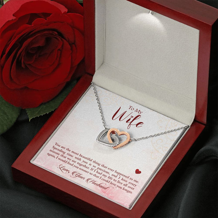 To My Wife | Eternal Love Found - Interlocking Hearts Necklace