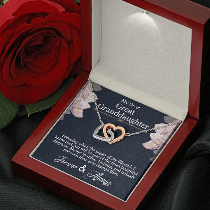 My Dear Great Granddaughter | Forever and Always - Interlocking Hearts Necklace