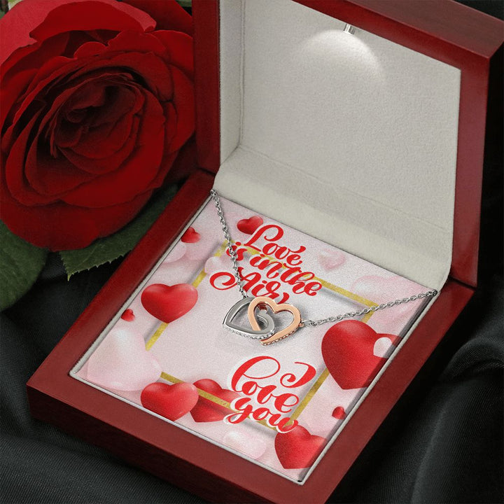 Happy Valentine's Day | You Are My Best Friend and Soulmate - Interlocking Hearts Necklace