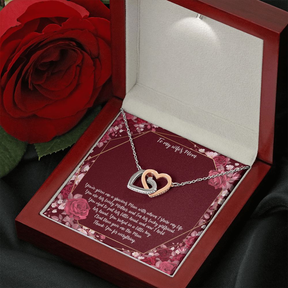 To My Mother-in-Law | Thank you, second mom - Interlocking Hearts Necklace