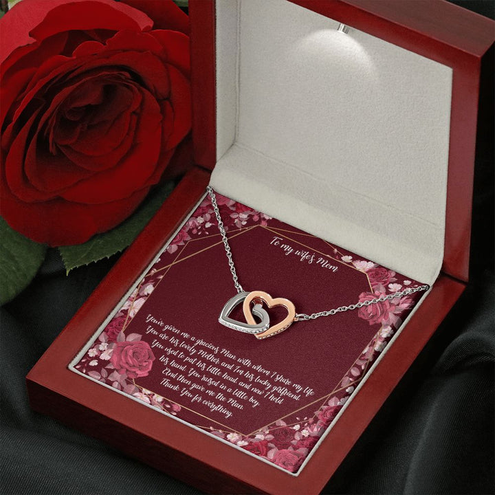 To My Mother-in-Law | Thank you, second mom - Interlocking Hearts Necklace