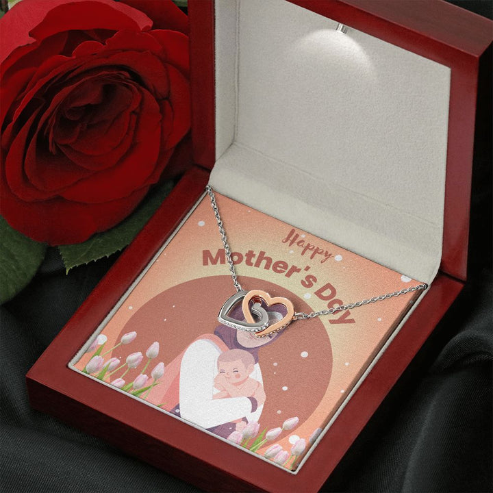 Happy Mother's Day | For the Mom Who Deserves the World - Interlocking Hearts Necklace