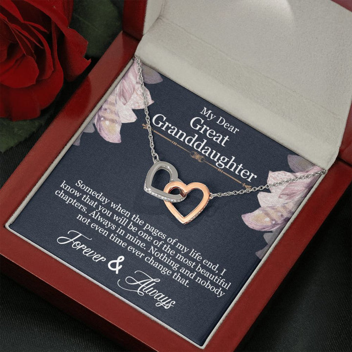 My Dear Great Granddaughter | Forever and Always - Interlocking Hearts Necklace