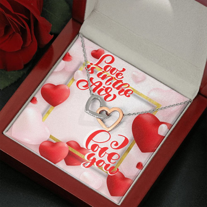 Happy Valentine's Day | You Are My Best Friend and Soulmate - Interlocking Hearts Necklace