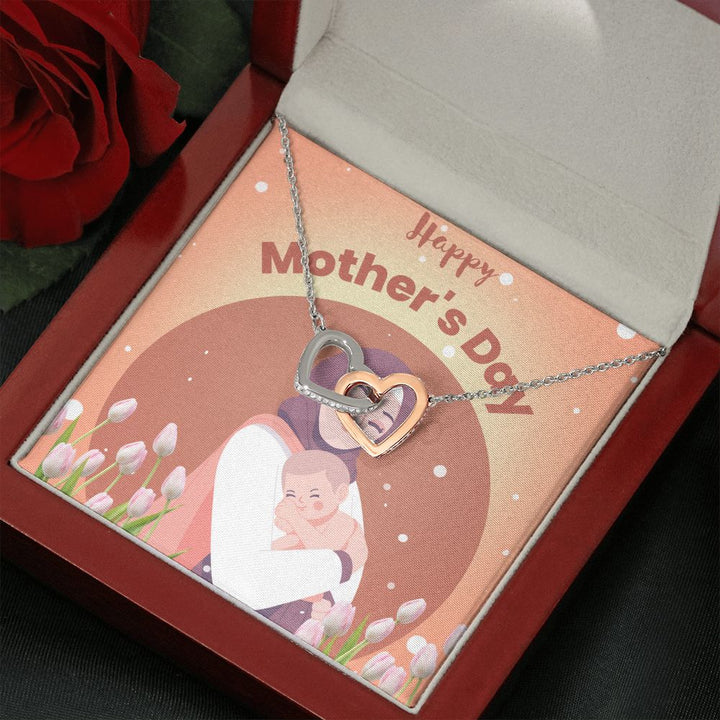 Happy Mother's Day | For the Mom Who Deserves the World - Interlocking Hearts Necklace