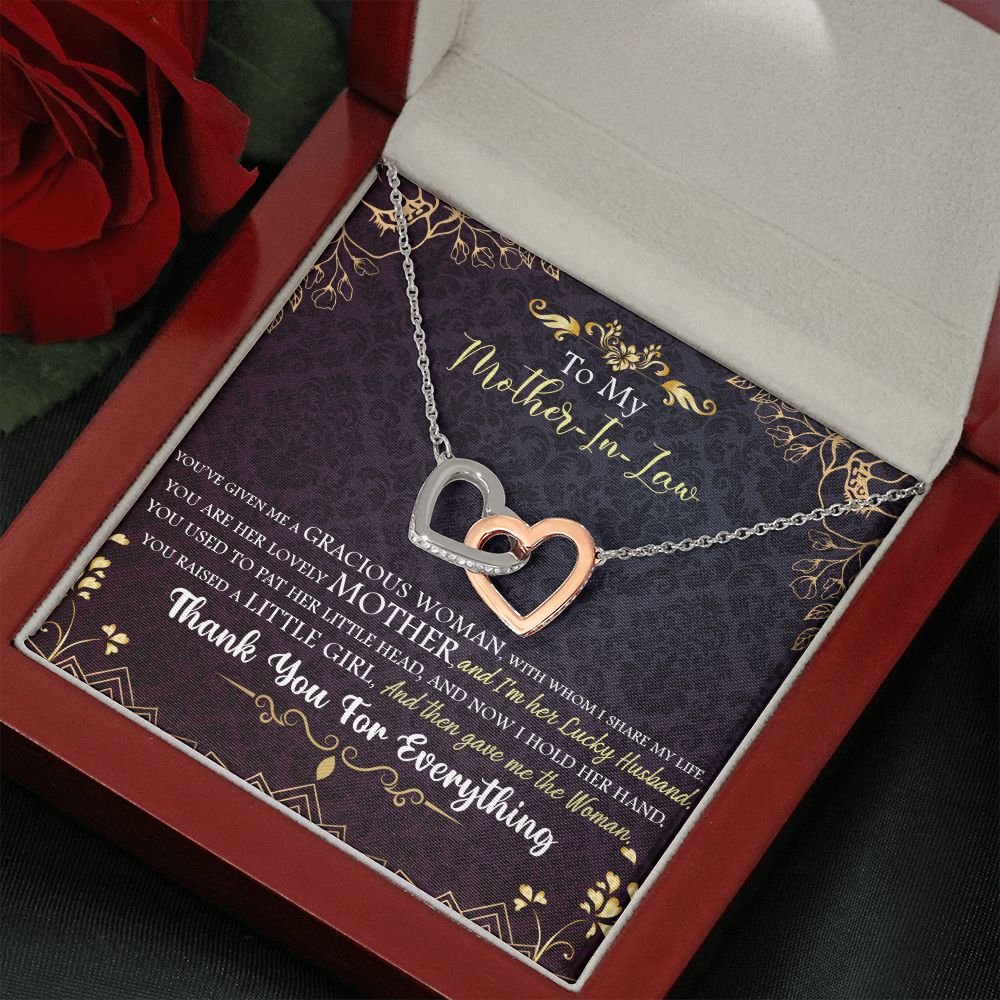 To My Mother-in-Law | You Make Our Family Complete - Interlocking Hearts Necklace