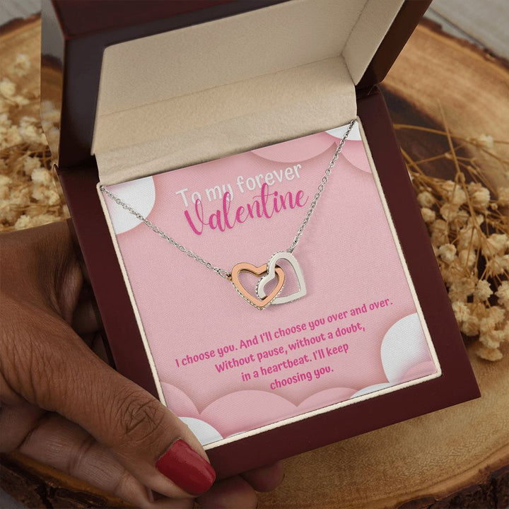 Valentine's Day | To My Forever Valentine - Interlocking Hearts Necklace