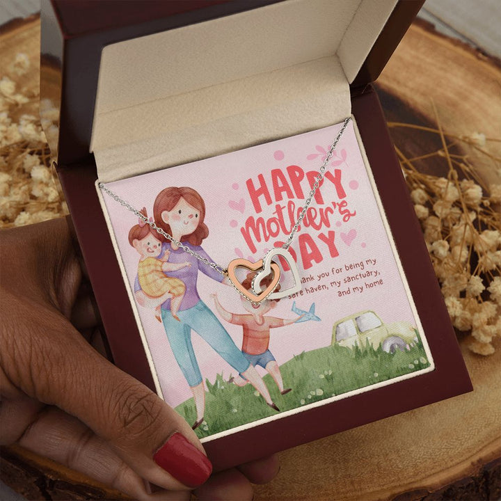 Happy Mother's Day | My Mom is My Everything - Interlocking Hearts Necklace