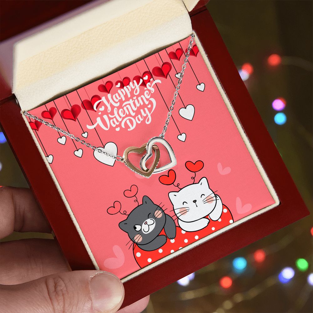 Happy Valentine's Day | I'm So Grateful to Have You in My Life - Interlocking Hearts Necklace