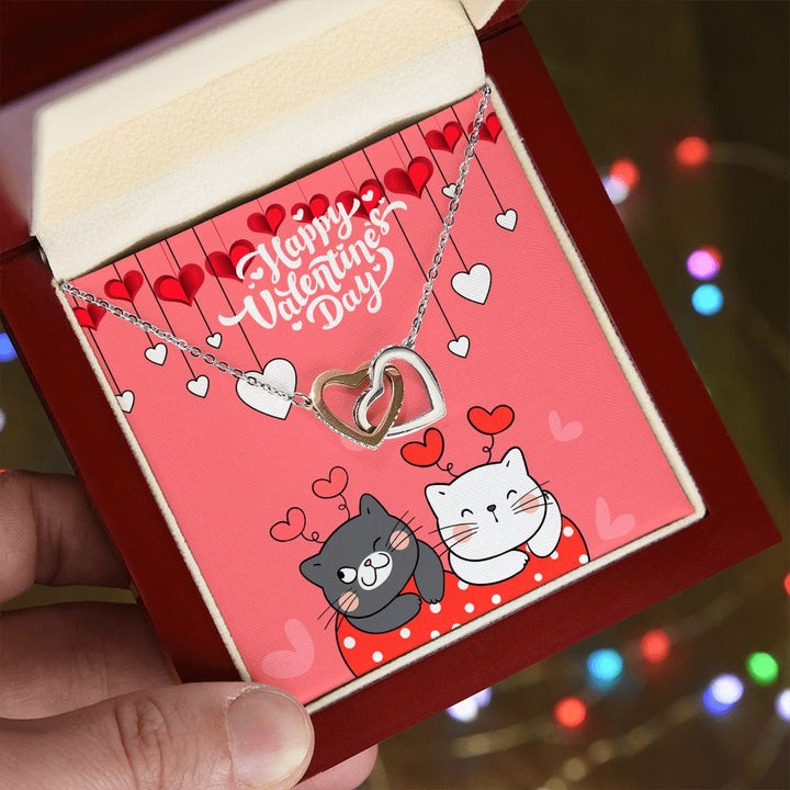 Happy Valentine's Day | I'm So Grateful to Have You in My Life - Interlocking Hearts Necklace