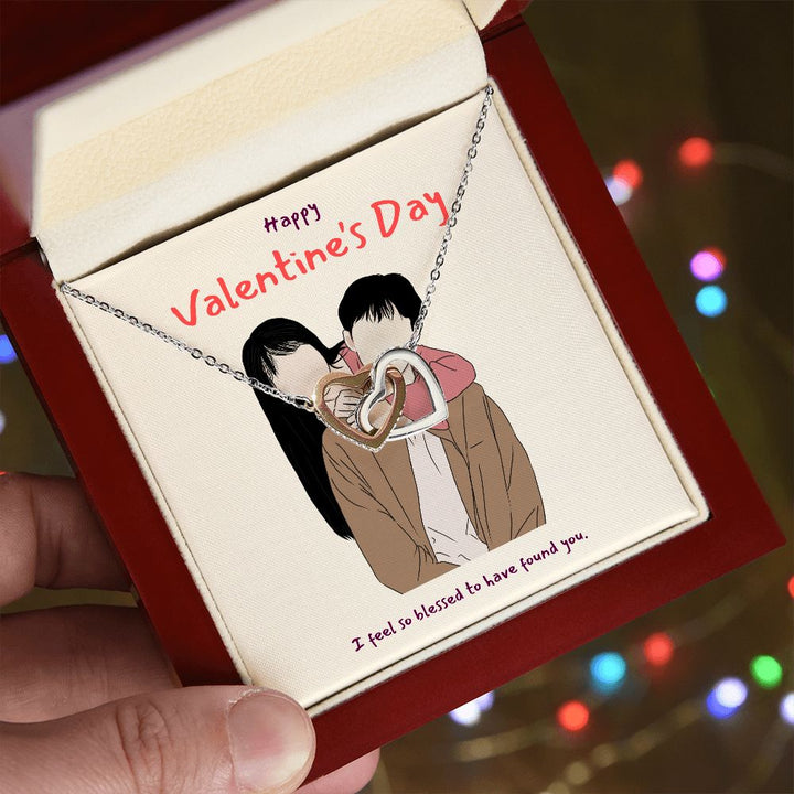 Happy Valentine's Day | You Are My Everything - Interlocking Hearts Necklace