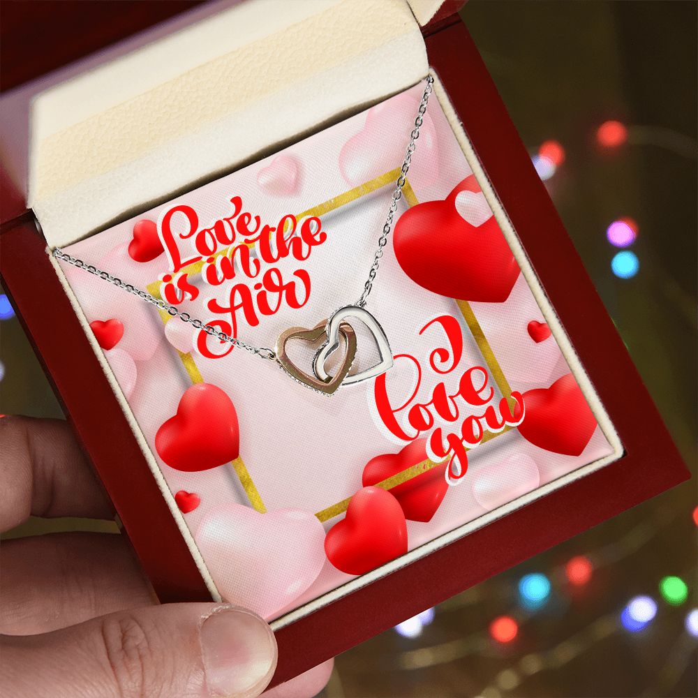 Happy Valentine's Day | You Are My Best Friend and Soulmate - Interlocking Hearts Necklace