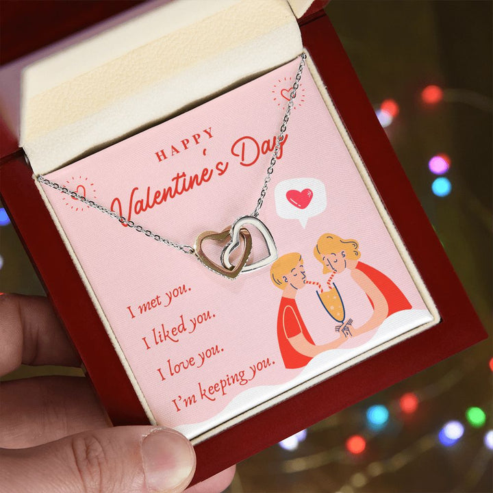 Happy Valentine's Day | My Forever Love - Interlocking Hearts Necklace
