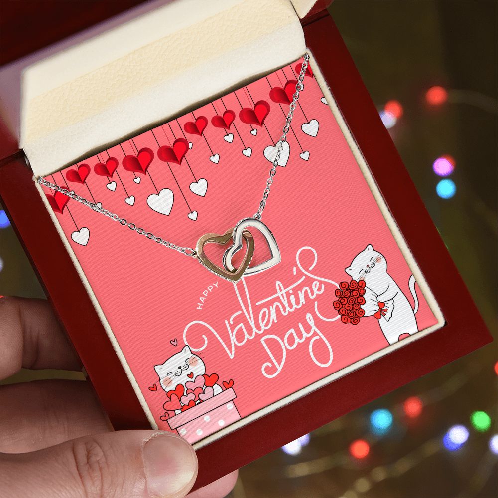 Happy Valentine's Day | My Love for You is Timeless - Interlocking Hearts Necklace