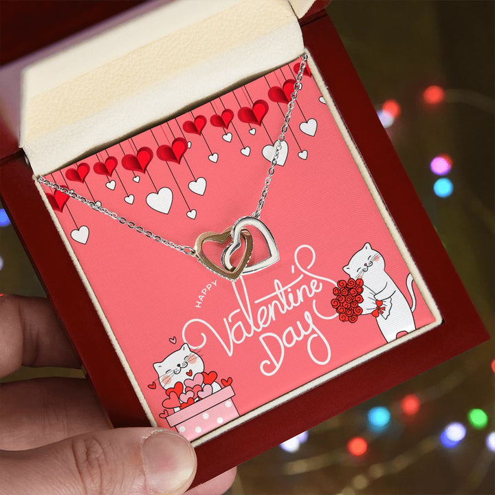 Happy Valentine's Day | My Love for You is Timeless - Interlocking Hearts Necklace