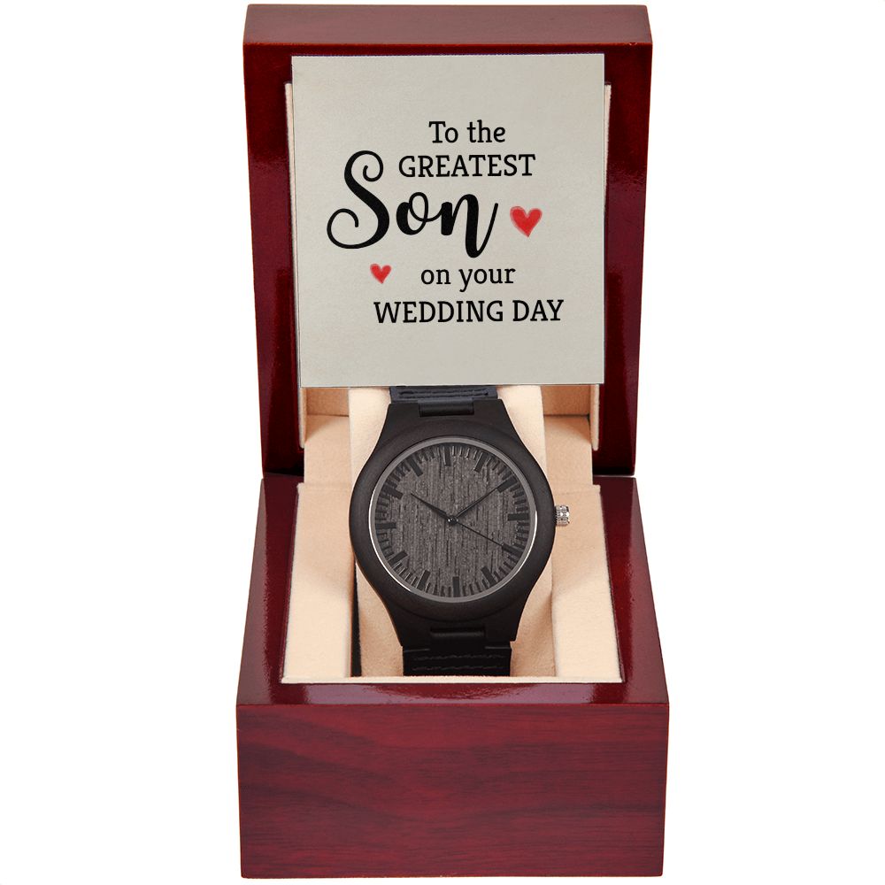 To My Son | To the greatest Son - Wooden Watch