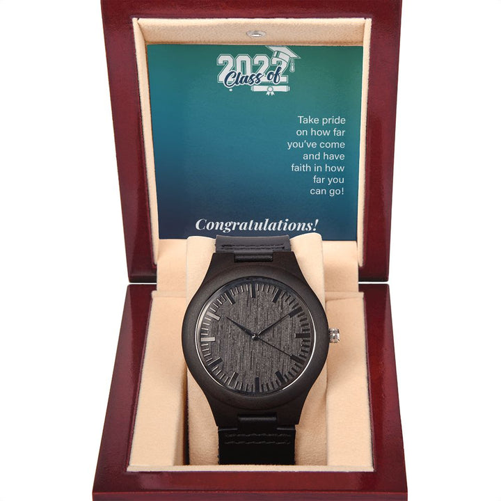 To My Son | Take Pride on how far you've come - Wooden Watch