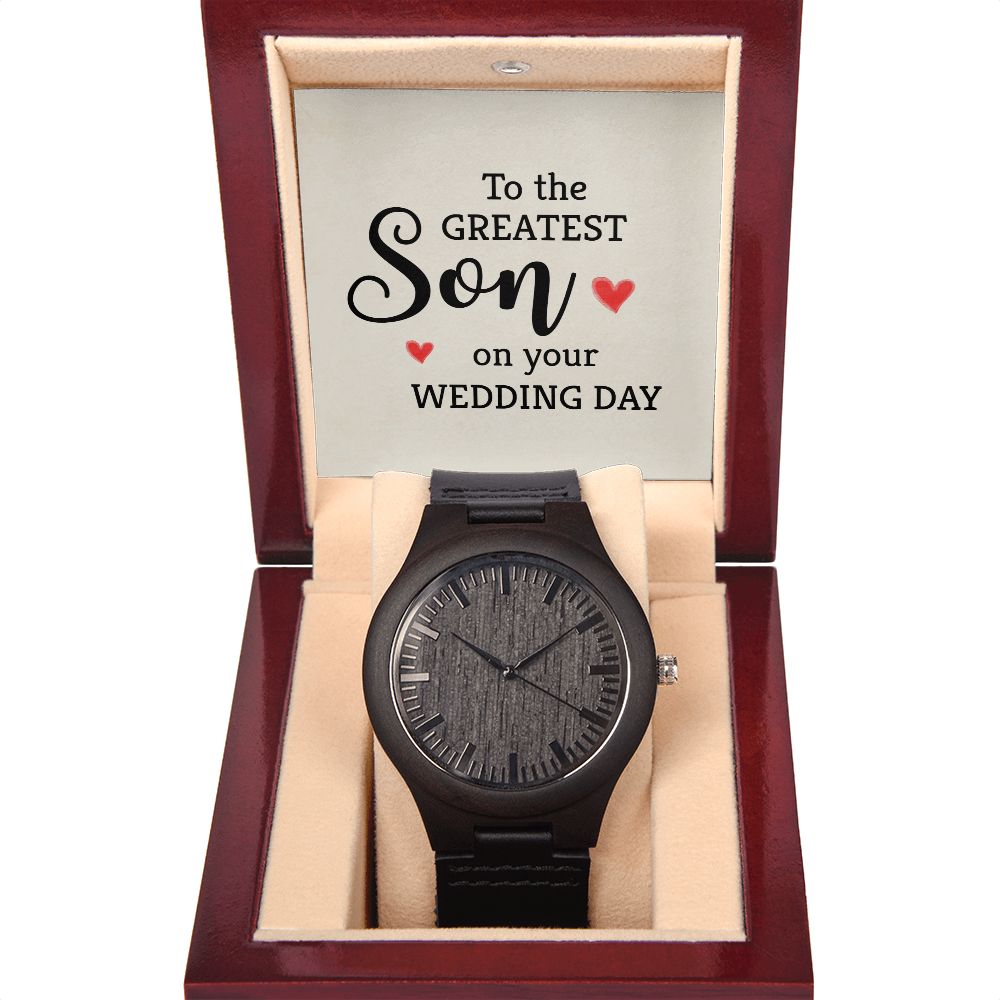 To My Son | To the greatest Son - Wooden Watch