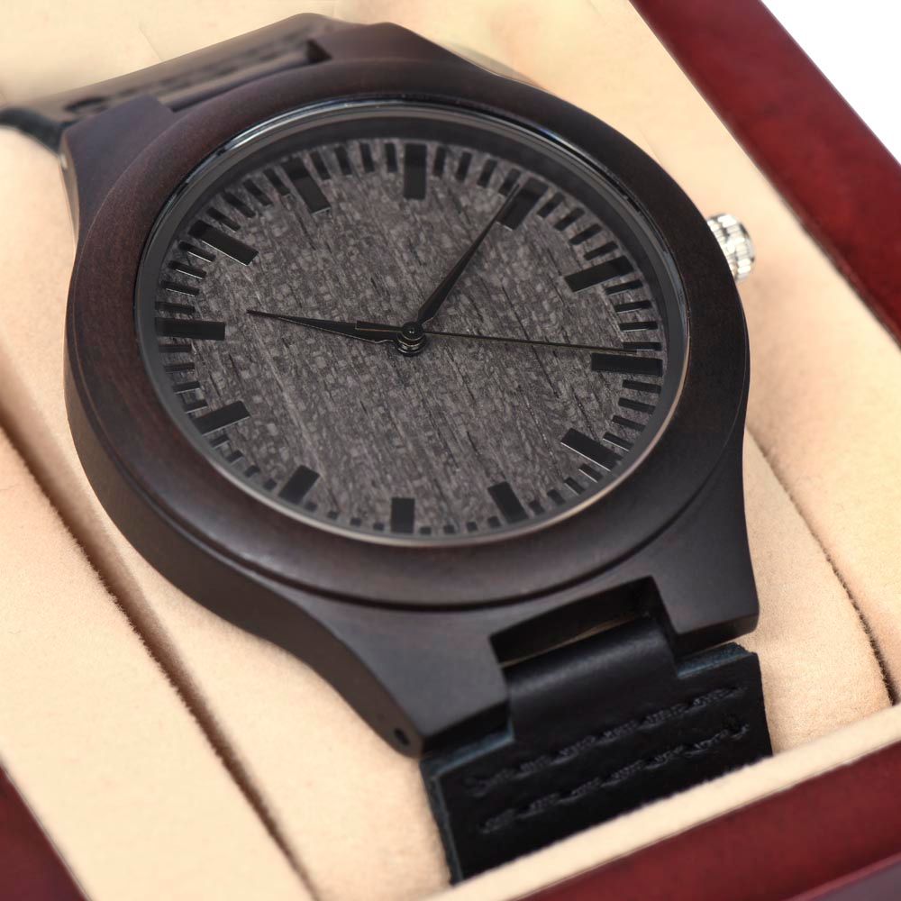 To My Son | Take Pride on how far you've come - Wooden Watch