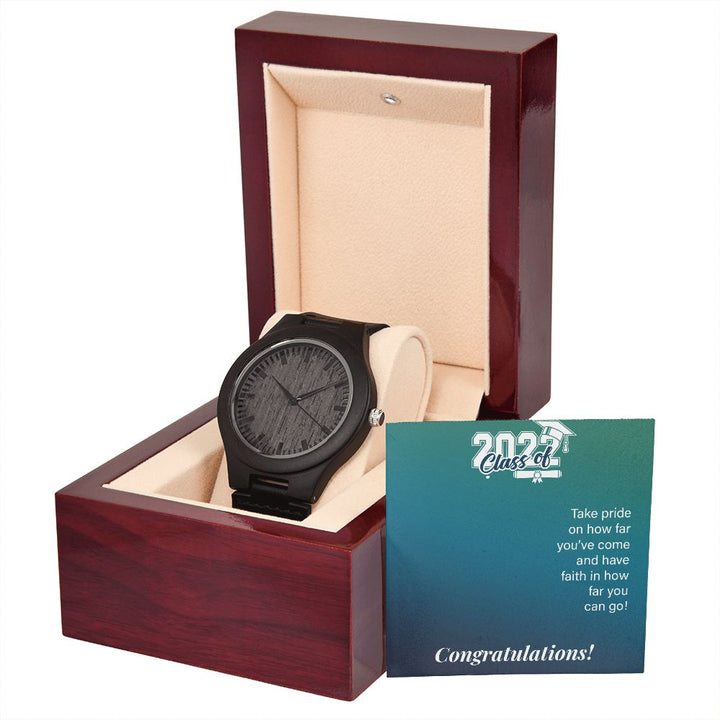 To My Son | Take Pride on how far you've come - Wooden Watch
