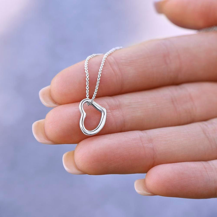 To My Daughter | Love That Surpasses Understanding - Delicate Heart Necklace