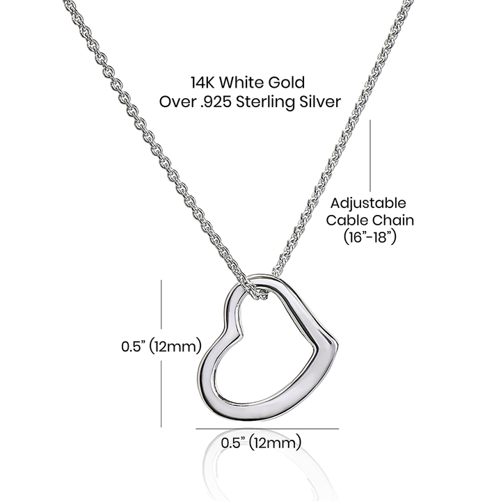To My Beautiful Wife | Love You Now - Delicate Heart Necklace