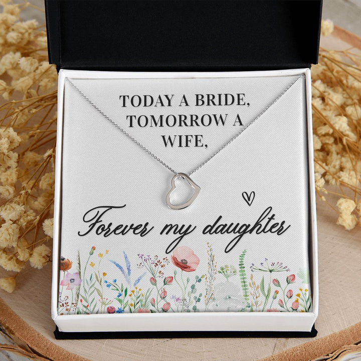 To My Daughter | Today a Bride - Delicate Heart Necklace