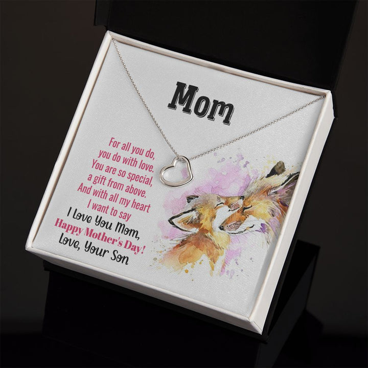Happy Mother's Day | Infinite love and gratitude - Delicate Heart Necklace