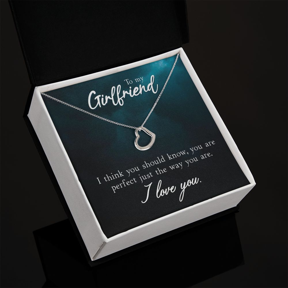 To My Girlfriend | I Think You Should Know - Delicate Heart Necklace
