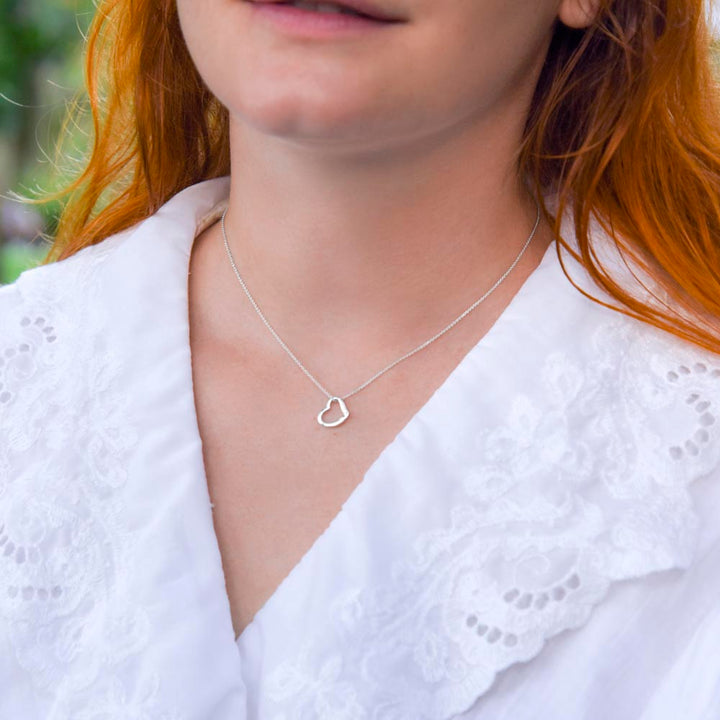 To My Wife | Just when I think - Delicate Heart Necklace