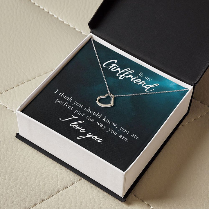 To My Girlfriend | I Think You Should Know - Delicate Heart Necklace