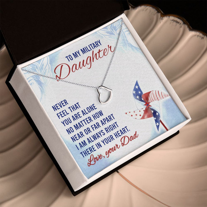 To My Daughter | My Military Daughter - Delicate Heart Necklace